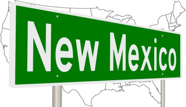 İşaretli yeşil 3D otoyol