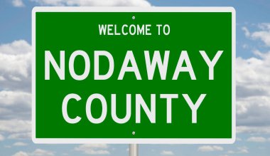 İşaretli yeşil 3D otoyol