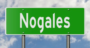 İşaretli yeşil 3D otoyol