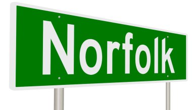 İşaretli yeşil 3D otoyol