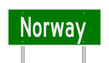 İşaretli yeşil 3D otoyol