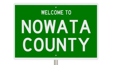 İşaretli yeşil 3D otoyol