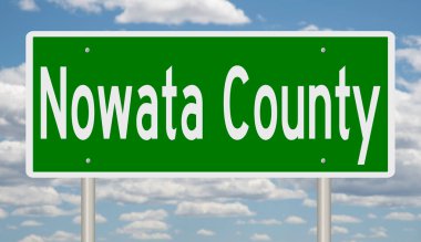 İşaretli yeşil 3D otoyol