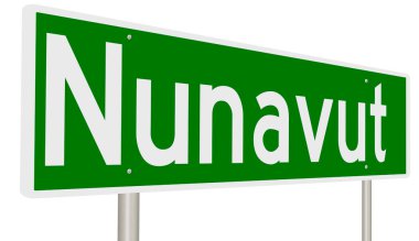 İşaretli yeşil 3D otoyol