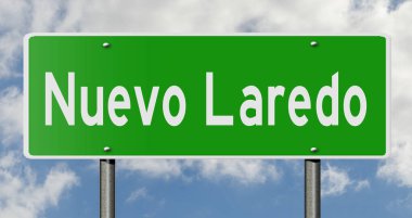 İşaretli yeşil 3D otoyol