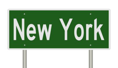 İşaretli yeşil 3D otoyol