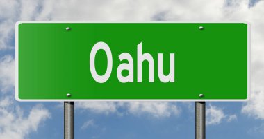 İşaretli yeşil 3D otoyol