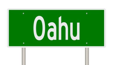 İşaretli yeşil 3D otoyol