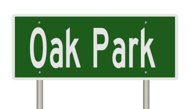 İşaretli yeşil 3D otoyol