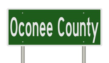 İşaretli yeşil 3D otoyol