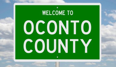 İşaretli yeşil 3D otoyol