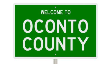 İşaretli yeşil 3D otoyol