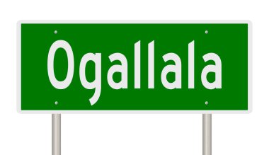 İşaretli yeşil 3D otoyol