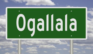 İşaretli yeşil 3D otoyol