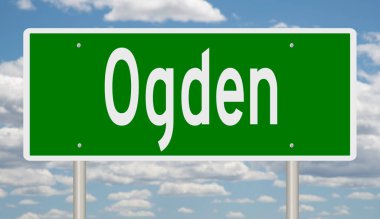 İşaretli yeşil 3D otoyol