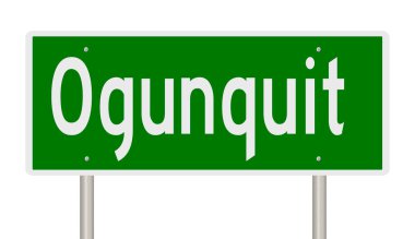 İşaretli yeşil 3D otoyol