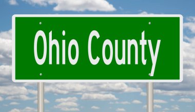 İşaretli yeşil 3D otoyol