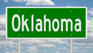 İşaretli yeşil 3D otoyol