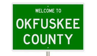 İşaretli yeşil 3D otoyol