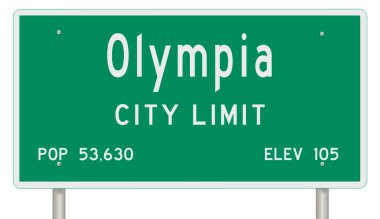 İşaretli yeşil 3D otoyol