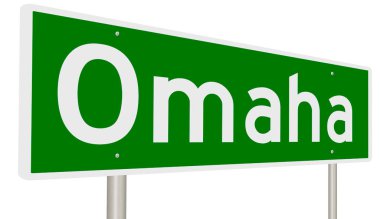 İşaretli yeşil 3D otoyol