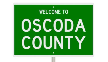 İşaretli yeşil 3D otoyol