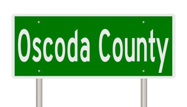 İşaretli yeşil 3D otoyol