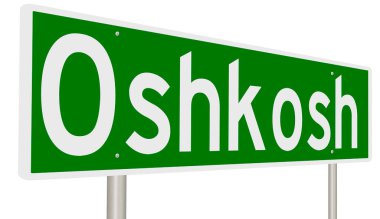 İşaretli yeşil 3D otoyol