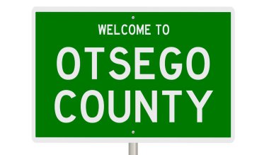 İşaretli yeşil 3D otoyol