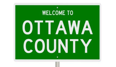 İşaretli yeşil 3D otoyol