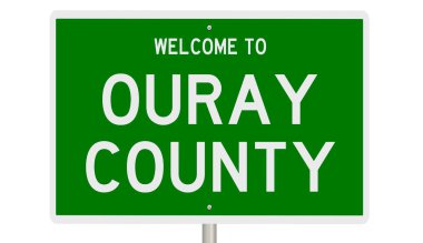 İşaretli yeşil 3D otoyol