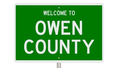 İşaretli yeşil 3D otoyol