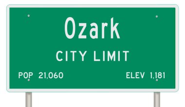 İşaretli yeşil 3D otoyol