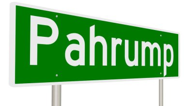 İşaretli yeşil 3D otoyol