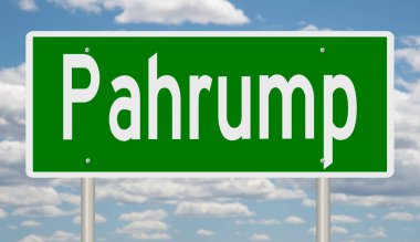 İşaretli yeşil 3D otoyol