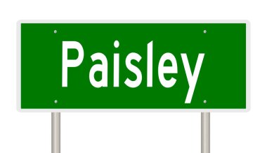 İşaretli yeşil 3D otoyol