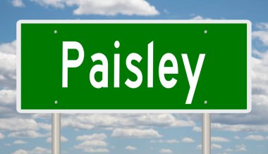 İşaretli yeşil 3D otoyol