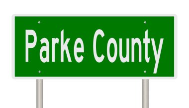 İşaretli yeşil 3D otoyol