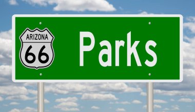 İşaretli yeşil 3D otoyol