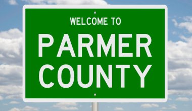 İşaretli yeşil 3D otoyol