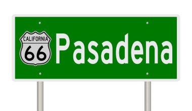 İşaretli yeşil 3D otoyol