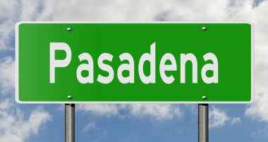 İşaretli yeşil 3D otoyol