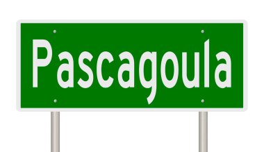 İşaretli yeşil 3D otoyol