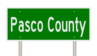 İşaretli yeşil 3D otoyol