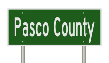 İşaretli yeşil 3D otoyol