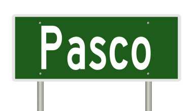 İşaretli yeşil 3D otoyol