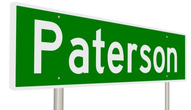 İşaretli yeşil 3D otoyol