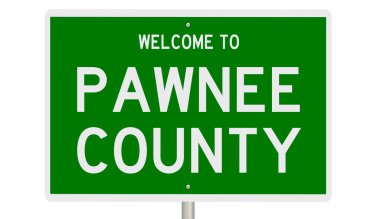 İşaretli yeşil 3D otoyol