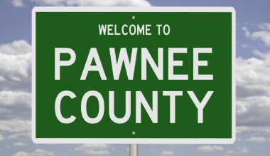 İşaretli yeşil 3D otoyol