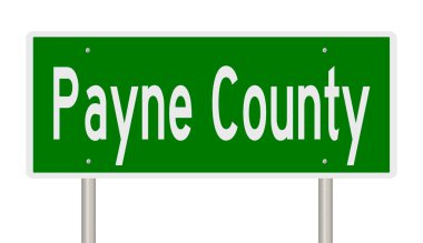 İşaretli yeşil 3D otoyol